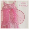 Card - Happy Birthday, Pink Dress with NIV Scripture Text