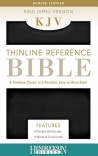 KJV Thinline Reference Black Bonded Leather