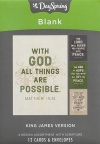 Blank Cards - With God All Things are Possible - KJV (Box of 12) 