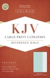 KJV Large Print Ultrathin Reference Index, Mint Green Leathertouch