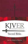 KJVer (Easy Reader) Personal Size Sword Value Thinline Bible, Burgundy Ultrasoft