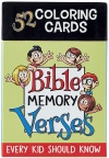 Coloring Cards for Kids: Bible Memory Verses - Box Set of 52 