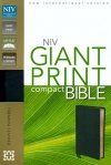 NIV Compact Bible, Giant Print, Ebony Premium Leather 