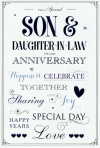 Anniversary Card - For A Special Son and Daughter-In-Law - ICG JJ7079