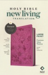 NLT Large Print Premium Value Thinline, Garden Pink Leatherlike 