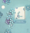 NLT THRIVE Creative Journaling Devotional Bible - Hardcover, Blue Flowers