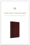ESV Large Print Thinline Bible, Burgundy / Red, TruTone