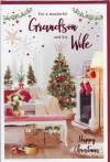 Christmas Card - For a Wonderful Grandson and his Wife - CMS