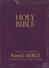 KJV Large Print Family Windsor Text Bible, Black Calfskin