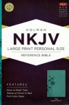 NKJV - Large Print Personal Size Reference Bible, Teal