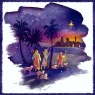 Christmas Card, Watercolour Shepherds - E2115 - CMS - Pack of 10 